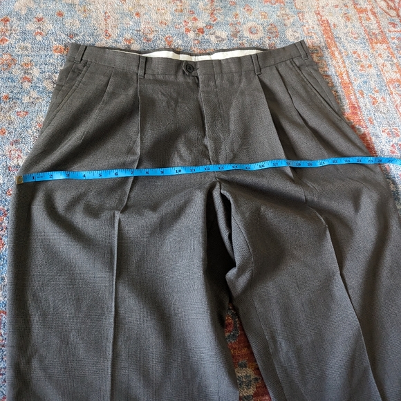 Vtg Christian Dior Monsieur W38/40 L30in Pleated Slacks Dress Pants Glenplaid - Picture 12 of 13
